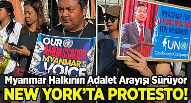 Myanmar Halkıdan New York'ta Protesto!
