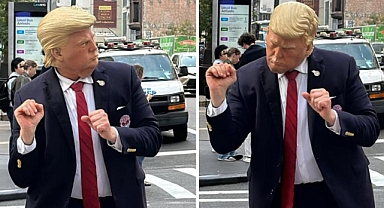 Sahte Trump, ABDPost Kameralarına Adeta Şov Yaptı