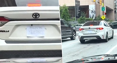 ABD'de sürücü plaka yerine A4 kağıt yapıştırdı: Bu adam kesin Türk!