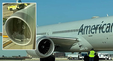 Chicago'da korku dolu anlar: Uçak kargo konteynerini yuttu