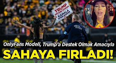 OnlyFans Modeli, Trump'a Destek Vermek Amacıyla Futbol Maçında Sahaya Atladı!