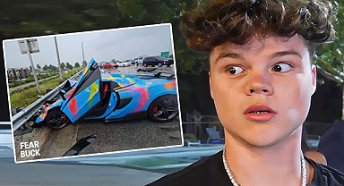 Ünlü Youtuber yeni lüks aracıyla kaza yaptı: Canlı yayına hazırlanırken canından oluyordu!