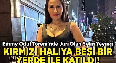 Emmy Ödül Töreni'nde Juri Olan Selin Yeyinci, Kırmızı Halıya Beşi Bir Yerde İle Katıldı!