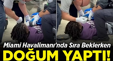 Miami Havalimanı'nda Sıra Beklerken Doğum Yaptı!