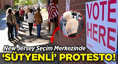New Jersey Seçim Merkezinde 'Sütyenli' Protesto!