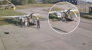 Texas'ta helikopter park halindeki uçağa çarptı; Pilot sağ kurtuldu