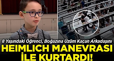 8 Yaşındaki Öğrenci, Boğazına Üzüm Kaçan Arkadaşını Heimlich Manevrası İle Kurtardı!