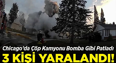 Chicago'da Çöp Kamyonu Bomba Gibi Patladı: 3 Kişi Yaralandı!