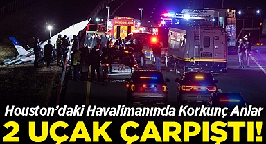 Houston'daki Havalimanında Korkunç Anlar: 2 Uçak Çarpıştı!