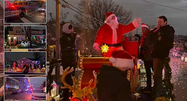 Paterson'da Noel coşkusu: Andre Sayegh şehri dolaştı, 'Noel Baba' oldu