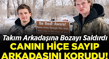 Takım Arkadaşına Bozayı Saldırdı: Canını Hiçe Sayıp Arkadaşını Ayının Elinden Kurtardı!