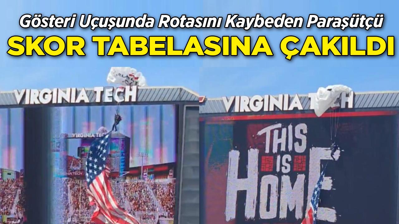 ABD'de Maç Öncesi Facia: Paraşütçü Skor Tabelasına Çakıldı