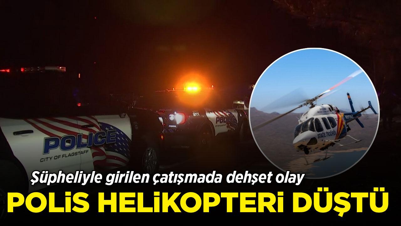 ABD'de polis operasyonu sırasında helikopter düştü