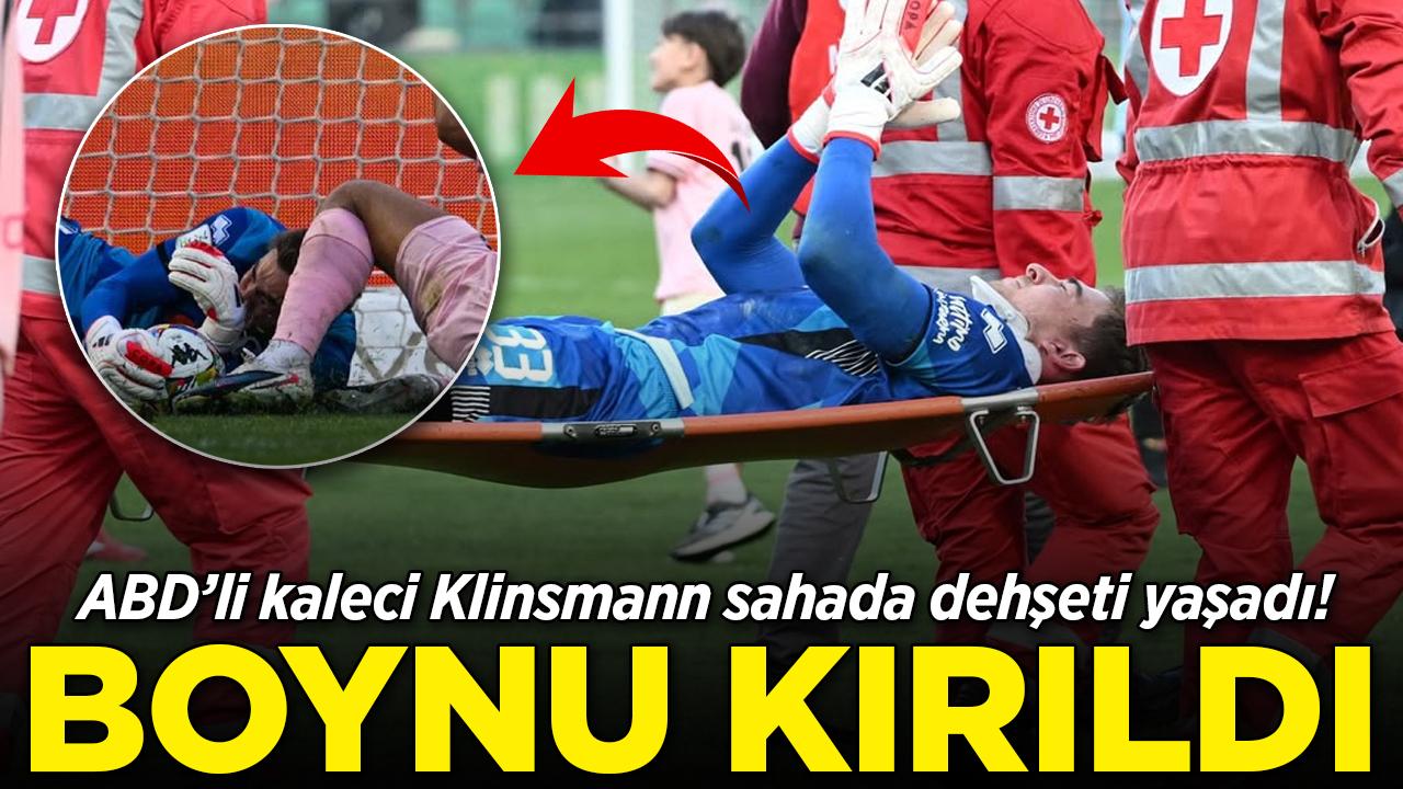 ABD'li kaleci Klinsmann sahada dehşeti yaşadı! Boynu kırıldı
