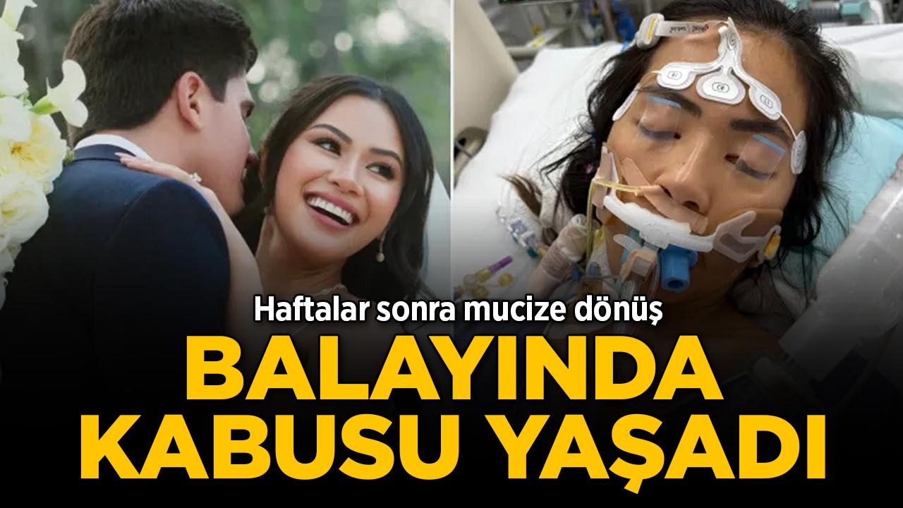 Balayında komaya girdi! Haftalar sonra hayata tutundu