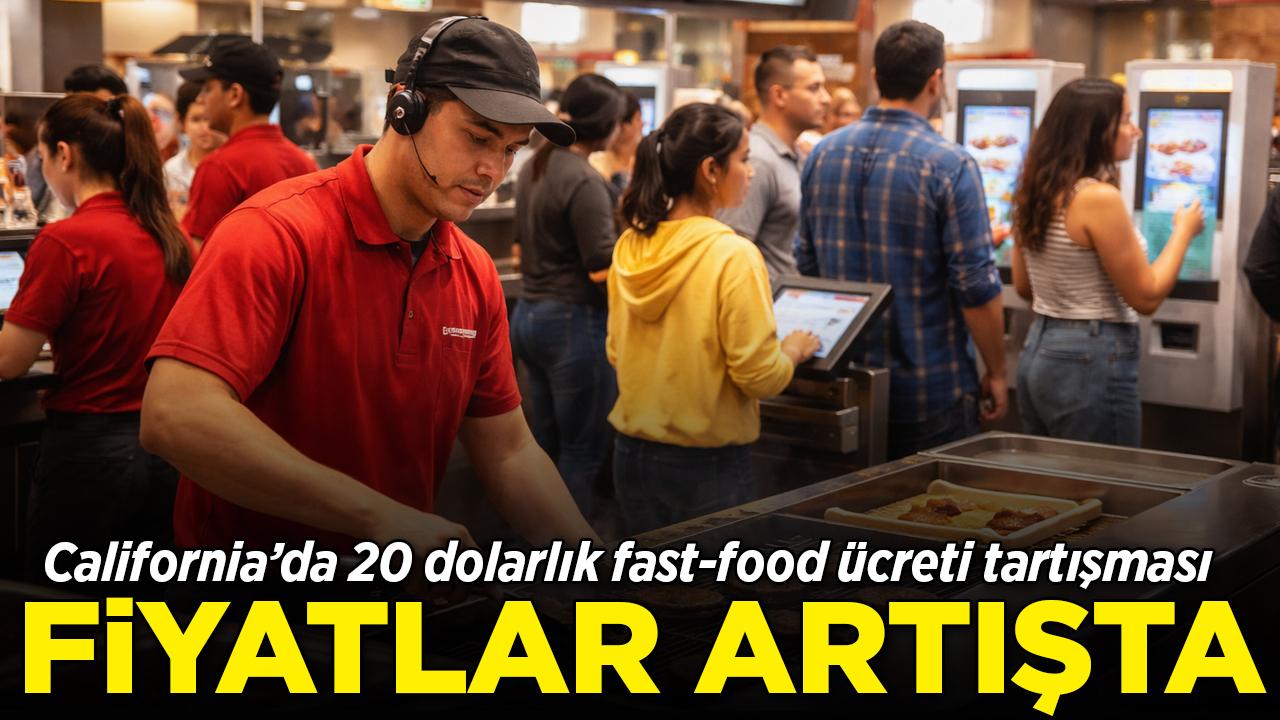 California'da 20 dolarlık fast-food ücreti tartışma yarattı