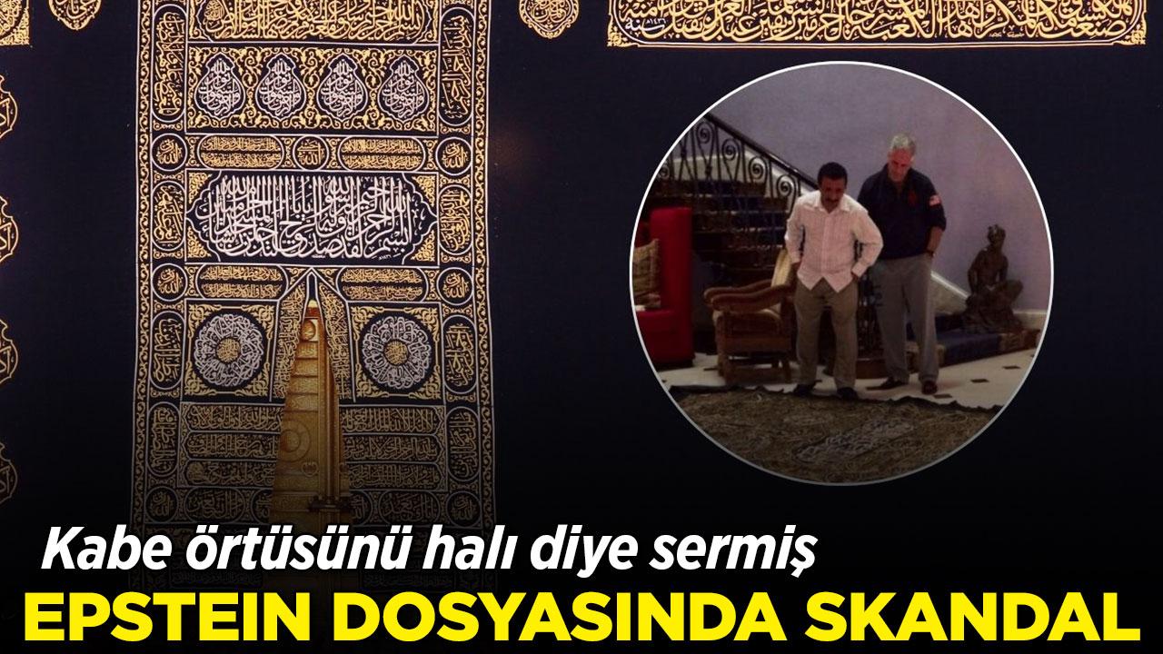 Epstein Kabe örtüsünü evinin zeminine sermiş