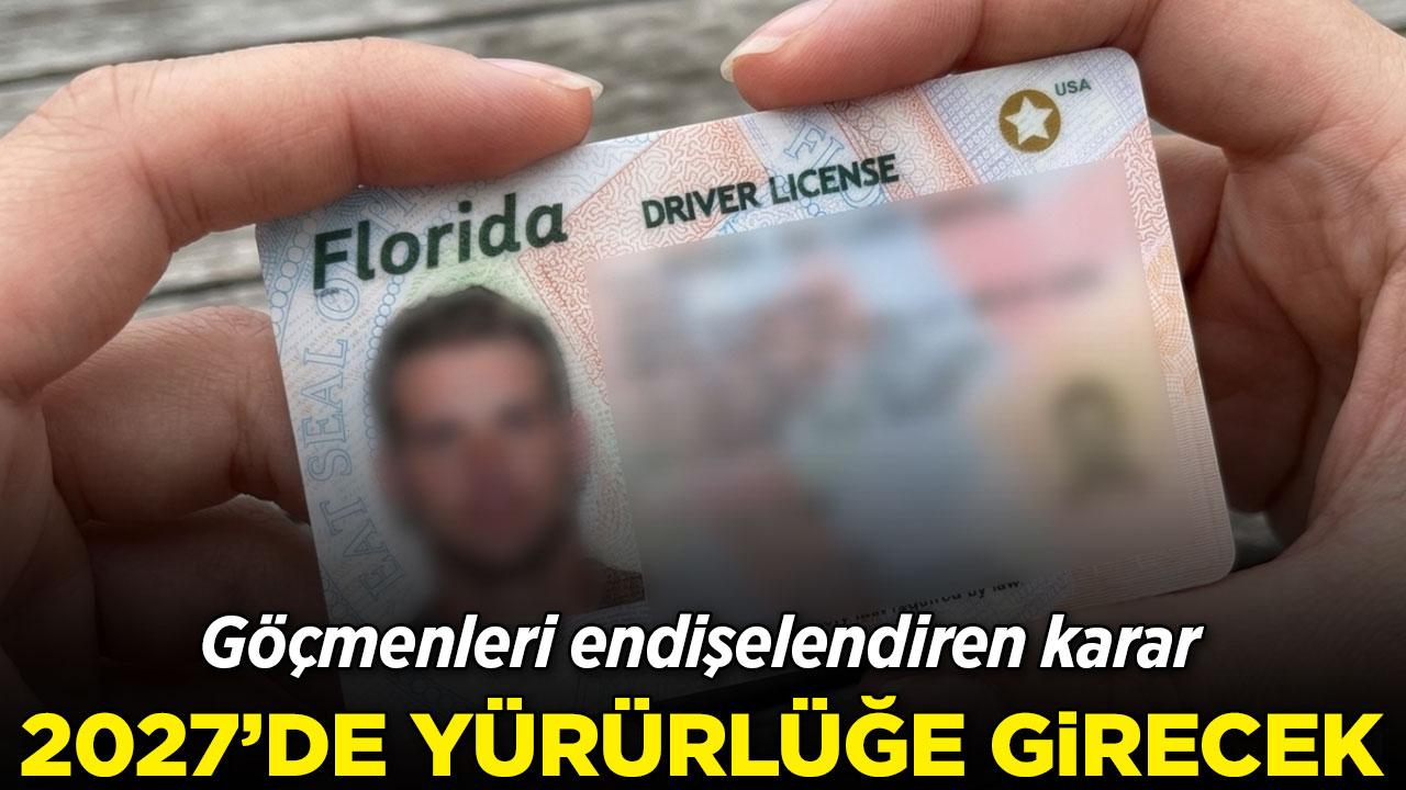Florida'da ehliyetlere vatandaşlık statüsü yazılacak