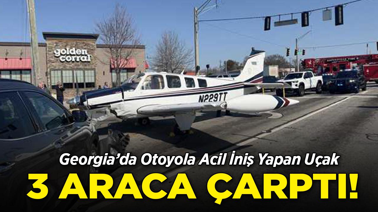 Georgia'da Uçak Otoyola Acil İniş Yaptı