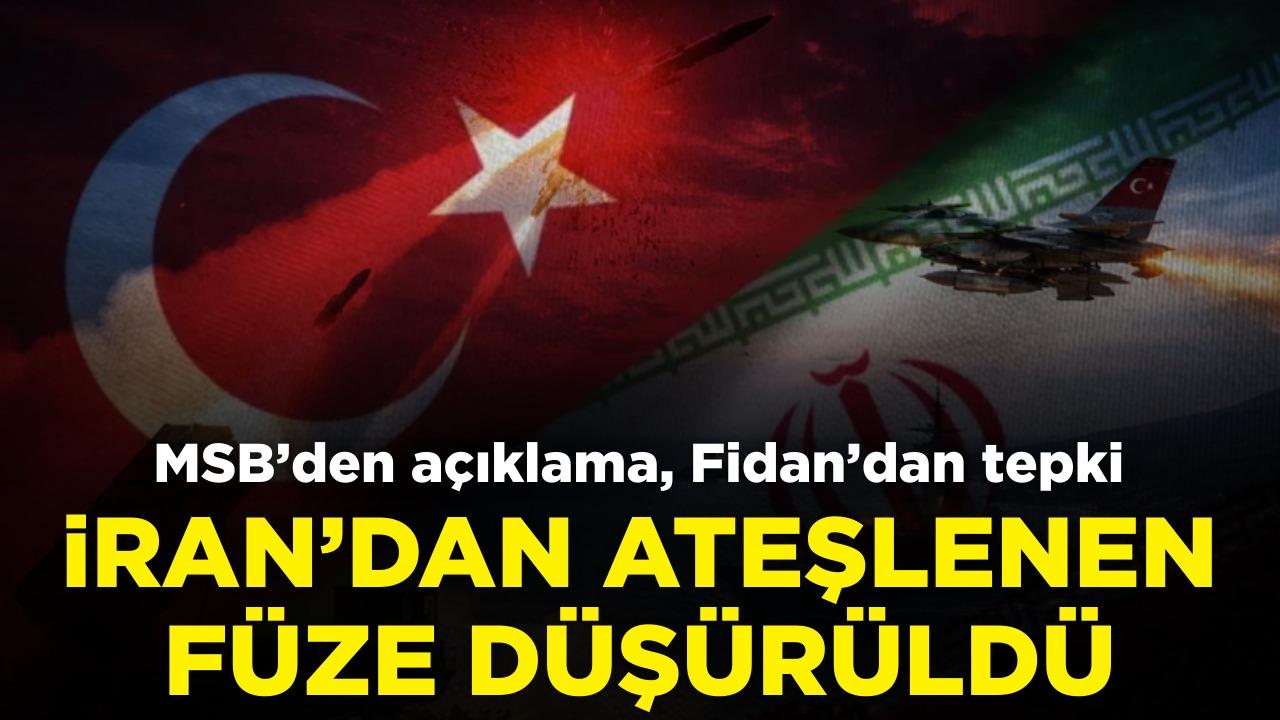 Havada vuruldu! İran füzesi Türkiye sınırlarında etkisiz hale getirildi