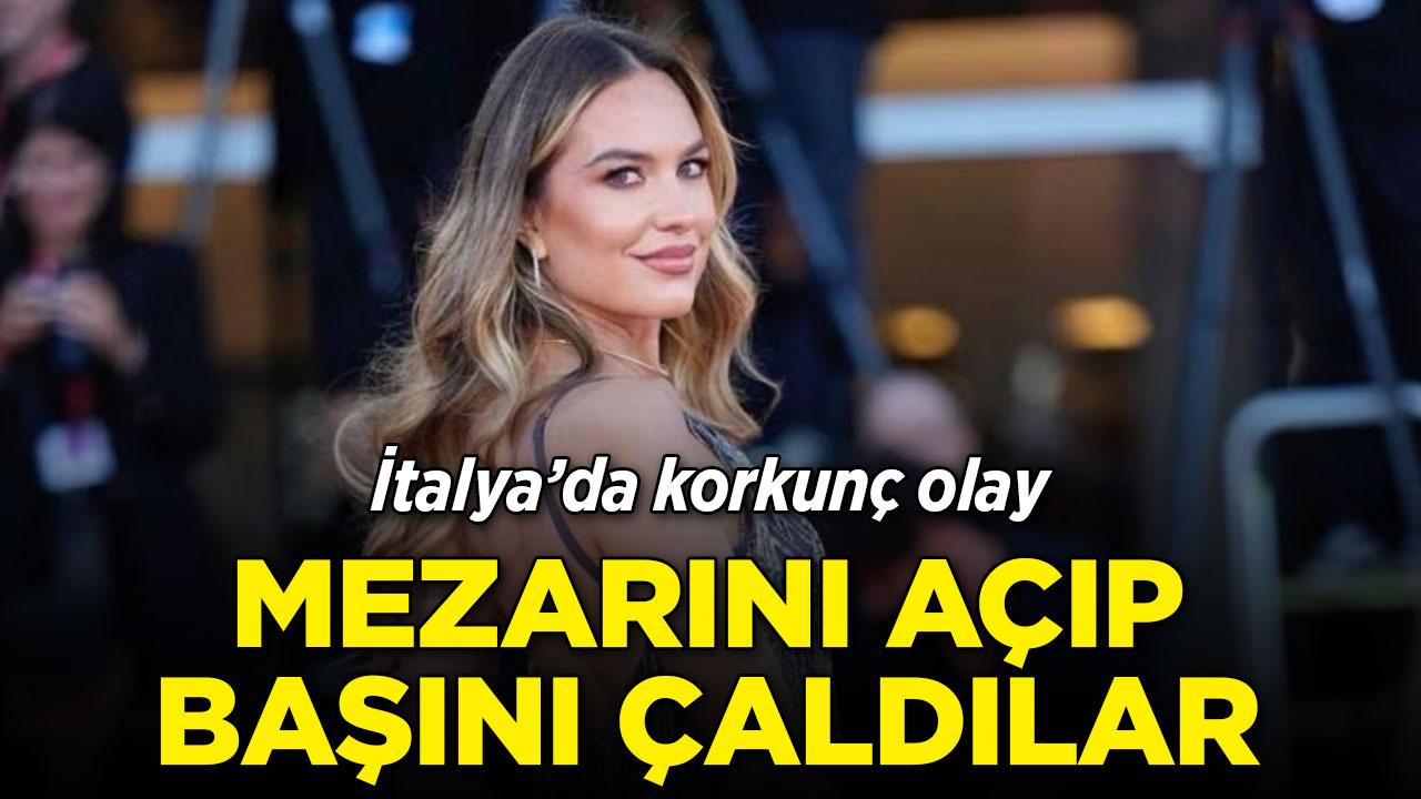İtalya'da öldürülen modelin mezarından baş çalındı
