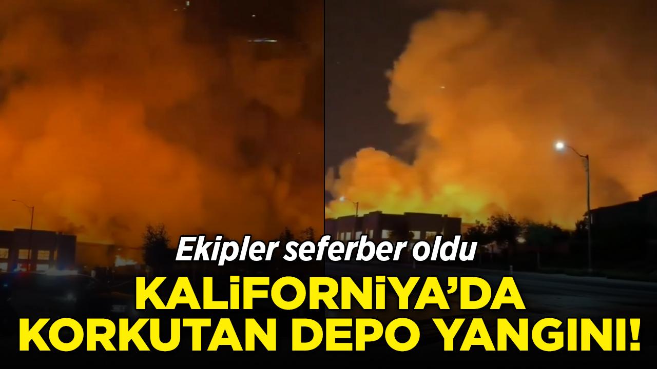 Kaliforniya'da korkutan depo yangını! Ekipler seferber oldu