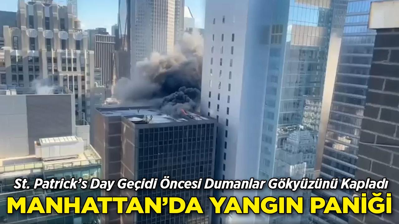 Manhattan'daki Dev Gökdelende Yangın Çıktı!