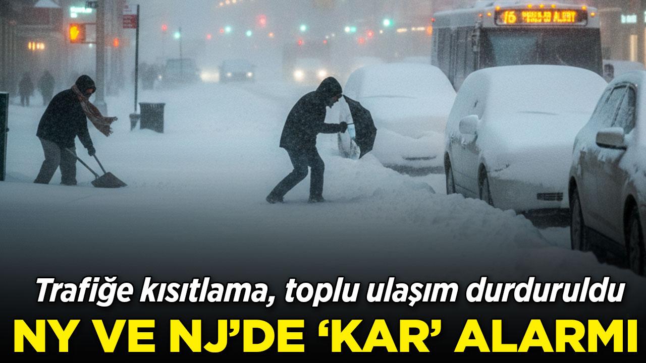 New Jersey ve New York'ta kar alarmı