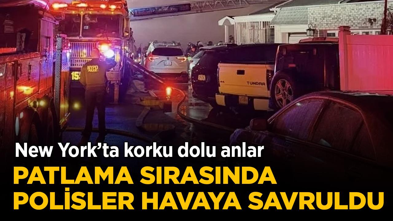 New York'ta korku dolu anlar! Patlama sırasında polis ekipleri yaralandı