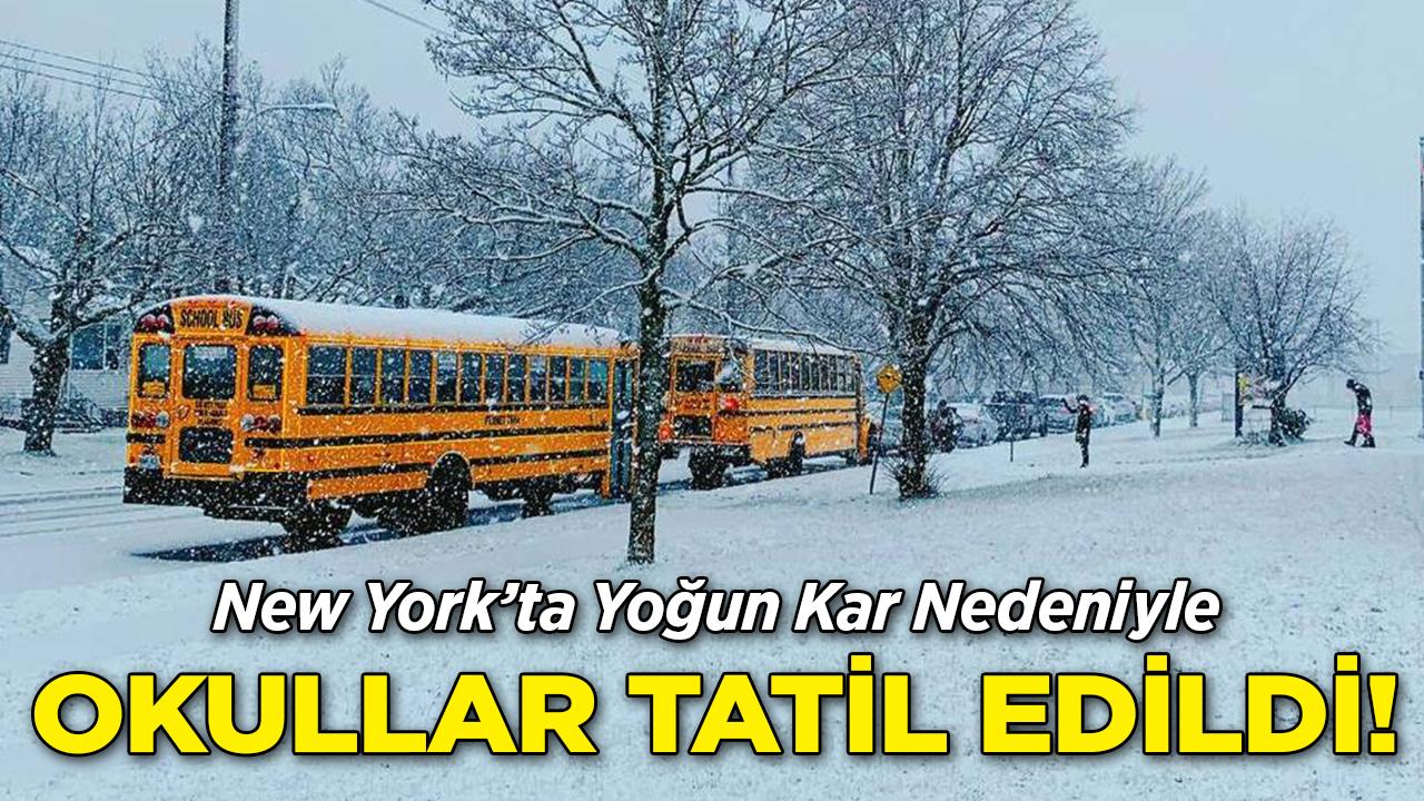 New York'ta Okullara Kar Molası