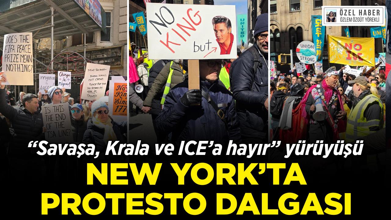 New York'ta protesto dalgası: "Savaşa, Krala ve ICE'a hayır" yürüyüşü