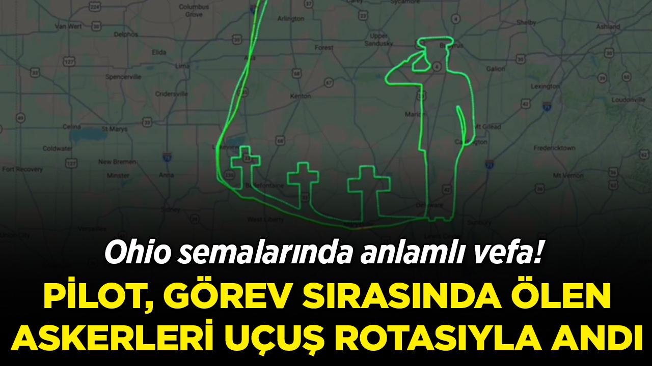 Ohio semalarında anlamlı vefa! Pilot, görev sırasında ölen askerleri uçuş rotasıyla andı