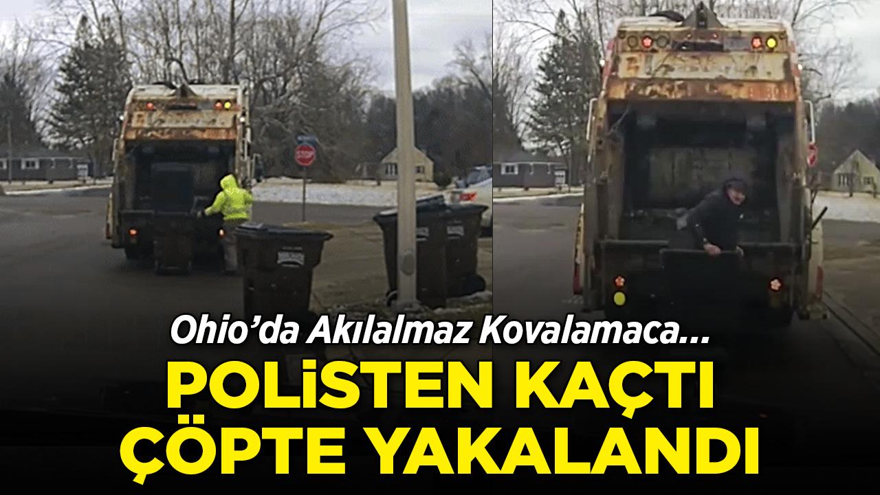 Ohio'da polisten kaçan şüpheli çöpte saklanırken yakalandı