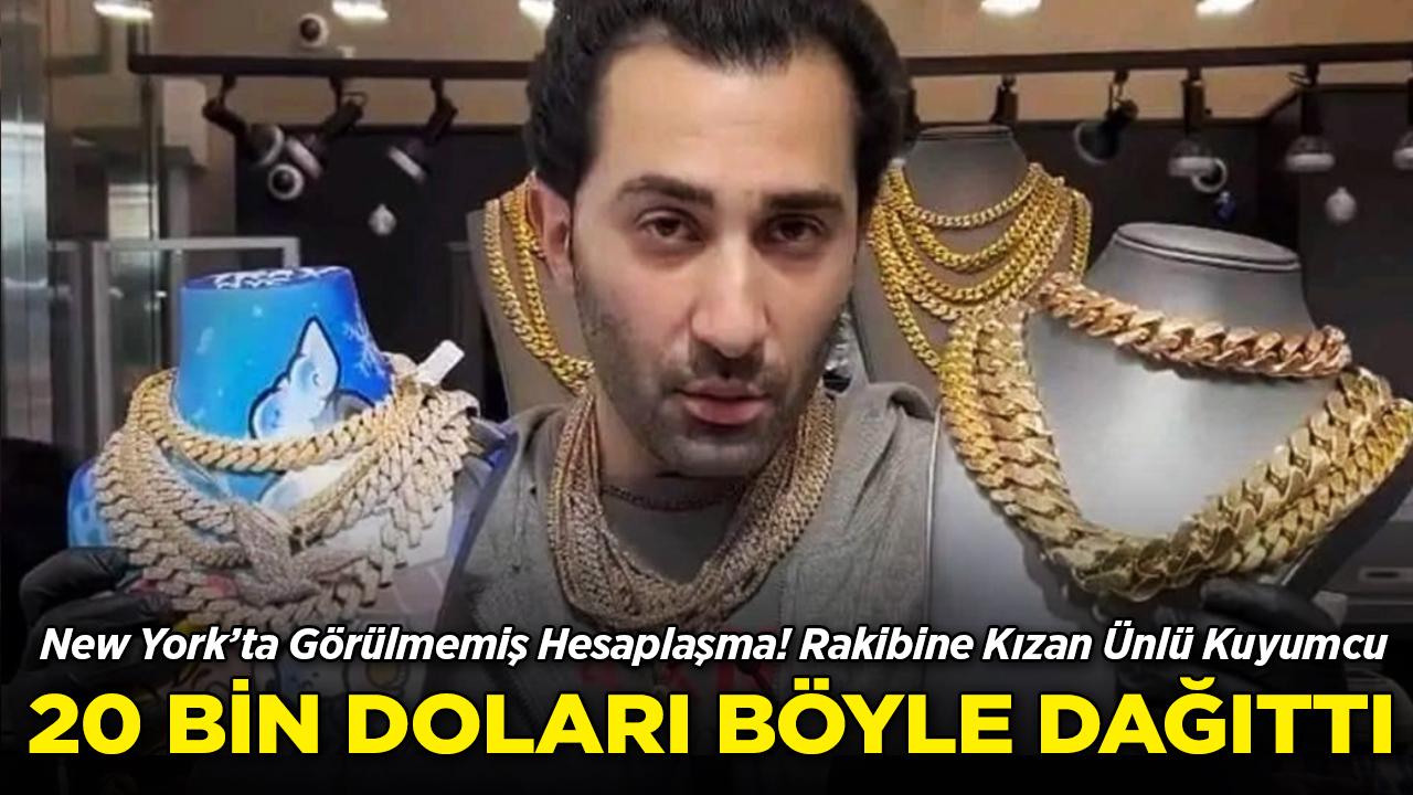 New York'ta Görülmemiş Hesaplaşma! Rakibine Kızan Ünlü Kuyumcu 20 Bin Doları Böyle Dağıttı