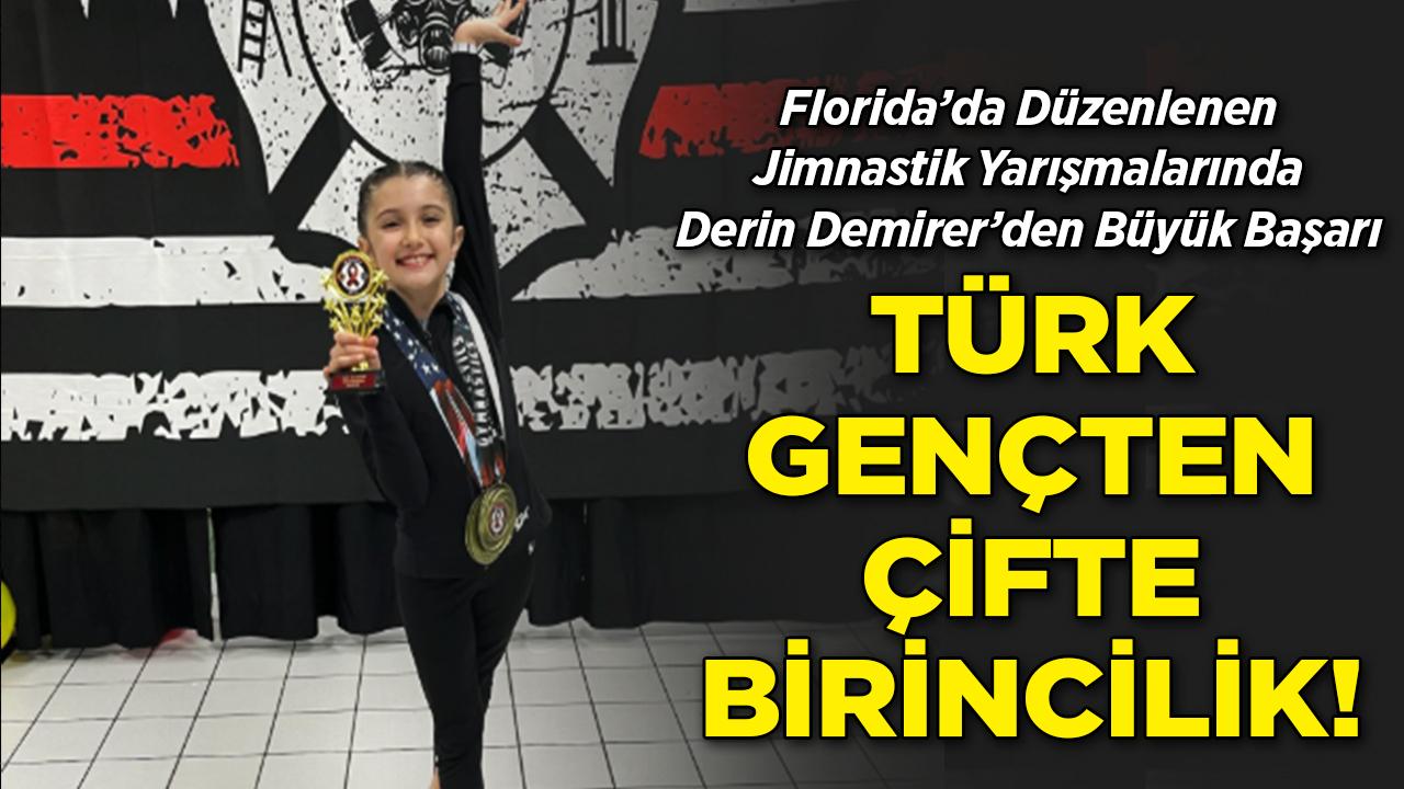 Florida'daki Jimnastik Yarışmalarında Genç Sporcu Derin Demirer'den Çifte Birincilik