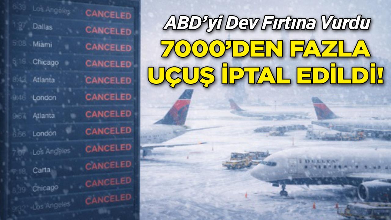 ABD'de 7000'den Fazla Uçuş İptal Edildi
