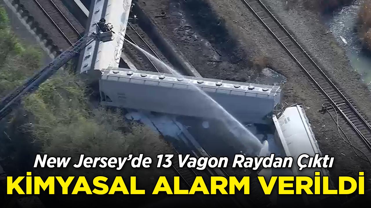 New Jersey'de 13 Vagon Raydan Çıktı: Kimyasal Alarm Verildi