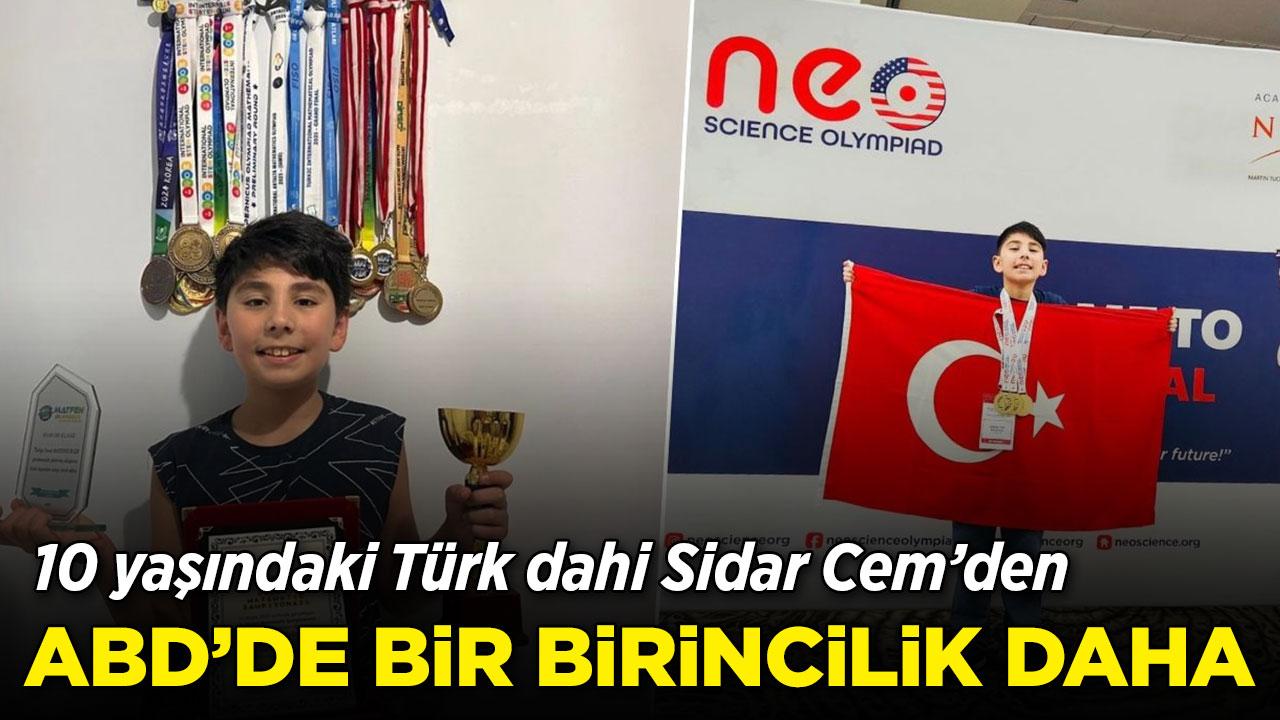 10 yaşındaki Sidar Cem'den ABD'de bir birincilik daha