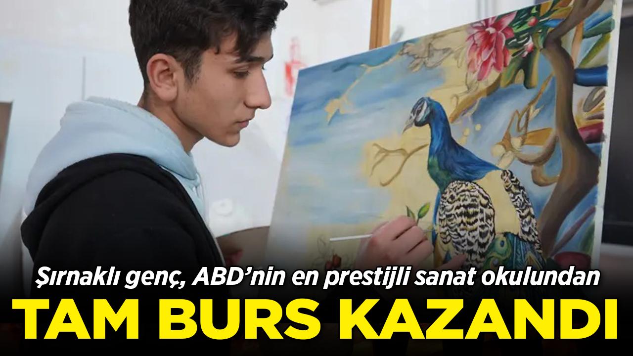 Şırnaklı genç ressam, ABD'den tam burs kazandı