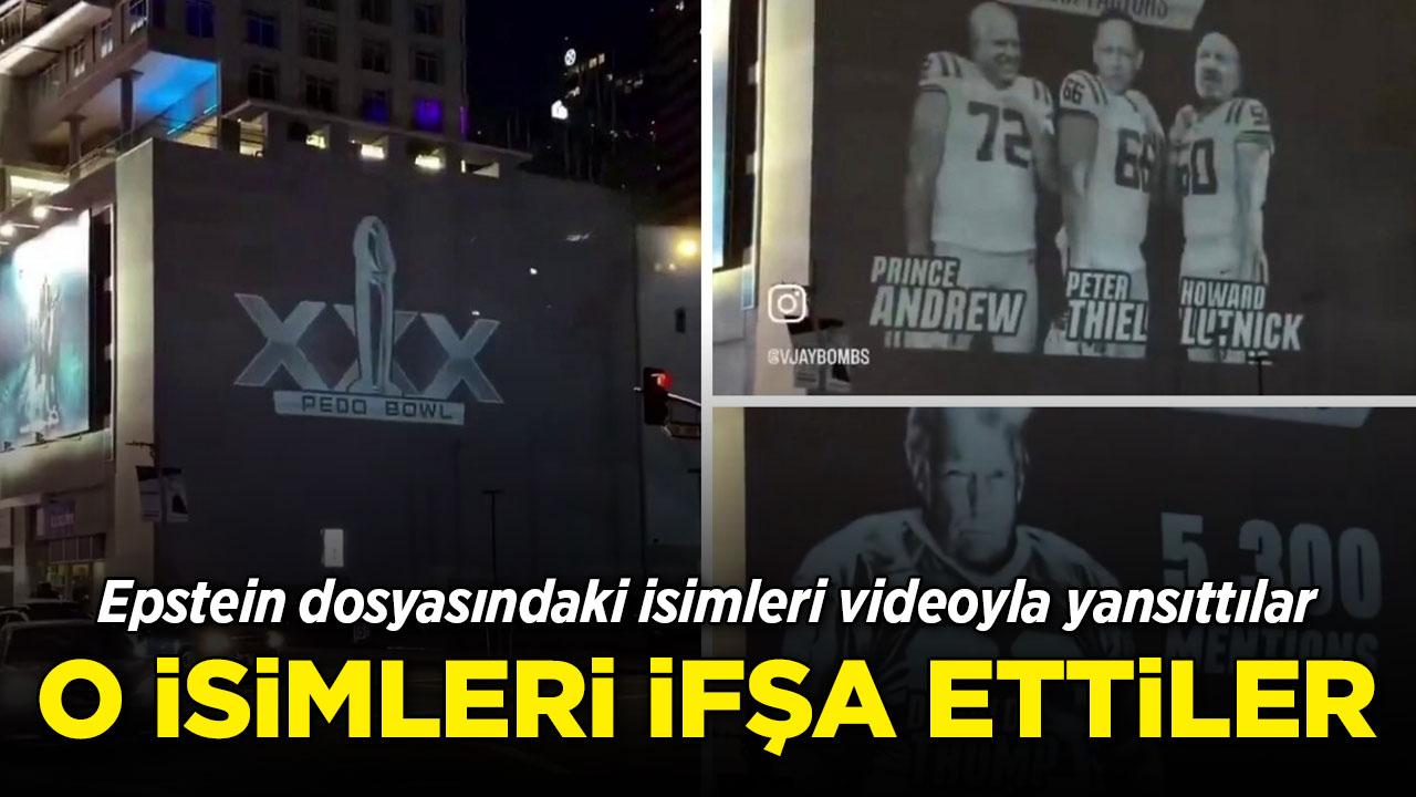 Super Bowl öncesi Las Vegas'ta "Epstein" protestosu