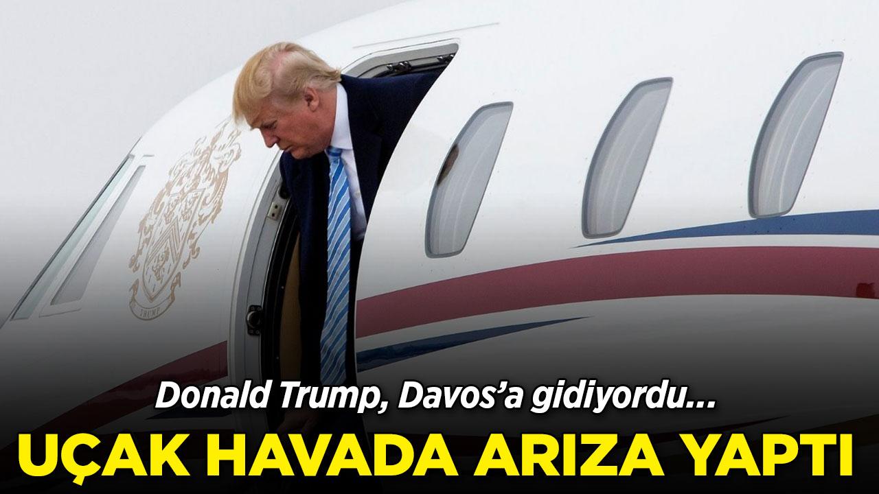 Trump'ı uçağı havada arıza yaptı
