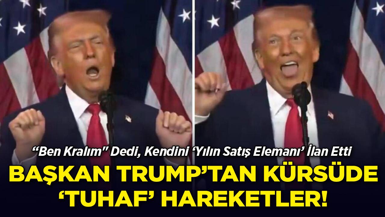 Trump'ın Kürsüdeki Tuhaf Hareketleri Gündem Oldu