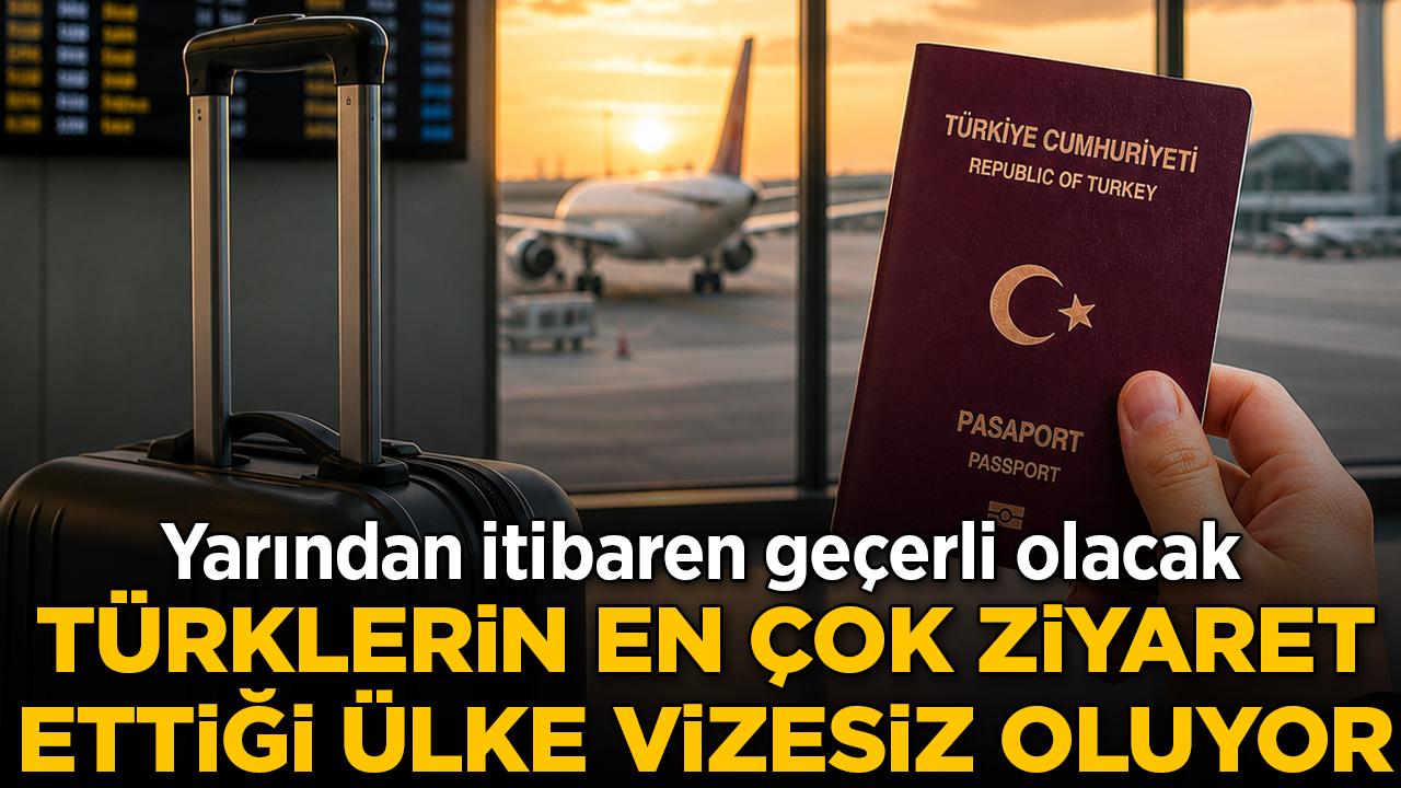 Türklerin en çok ziyaret ettiği ülke vizesiz oluyor
